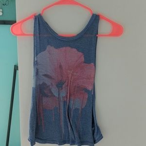Blue/pink Aeropostale cut off women's xs tank top